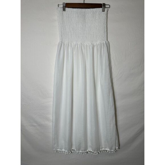 Cyn & Luca Women's Bandeau Sheer Beach Coverup Dress Size M - Picture 3 of 4